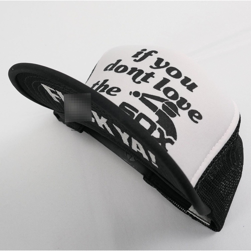 VTG 80s Chicago White Sox Trucker Snapback Hat 'If you don't love em, F**K YA!'